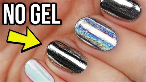 Apply Chrome, Holo, & Unicorn Nail Powders WITHOUT GEL! - YouTube ...