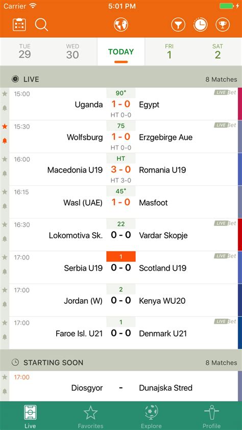 Futbol24 soccer livescore app for iPhone - Download