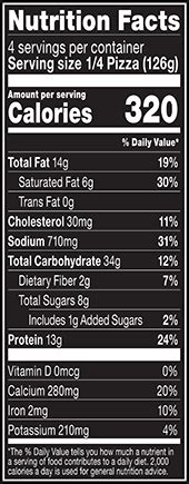 31 Cheese Pizza Nutrition Label - Labels Design Ideas 2020