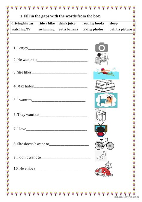 WANT and LIKE general gramma…: English ESL worksheets pdf & doc