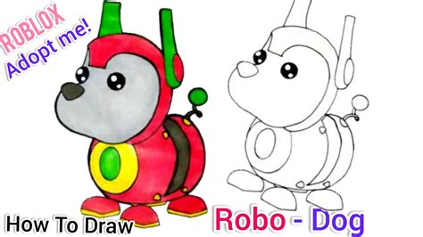 RoboDog From Roblox Adopt Me Pets Drawing | How To Draw RoboDog Easy