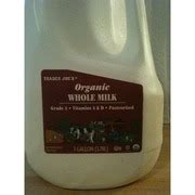 Trader Joe's Organic Whole Milk Vitamins A & D: Calories, Nutrition Analysis & More | Fooducate