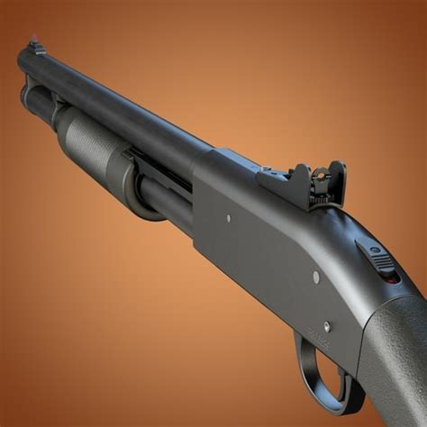 mossberg 590 shotgun with ghost ring sight 3D Models - CGTrader.com