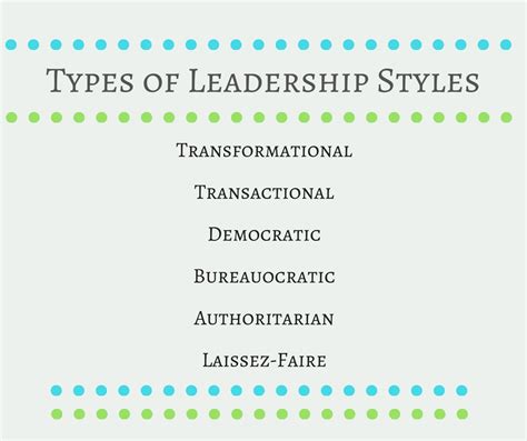 Examples Of Different Leadership Styles