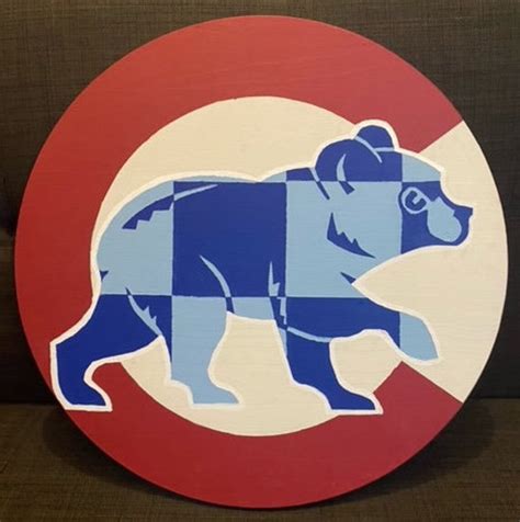 Chicago Cubs Custom Hand Painted Wall Art | Etsy