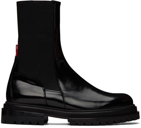 Black Low Chelsea Boots by 424 on Sale