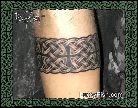 King's Braid Forearm Band Celtic Tattoo Design — LuckyFish, Inc. and Tattoo Santa Barbara