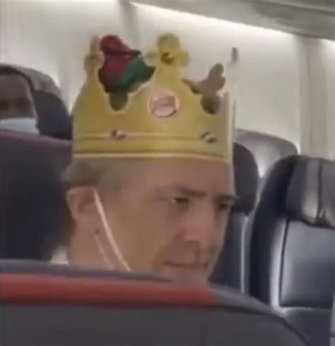 Man With Burger King Crown Plane
