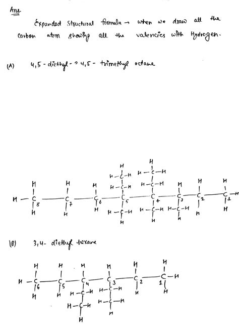 [Solved] DRAW THE EXPANDED STRUCTURAL FORMULA OF: A.... | Course Hero