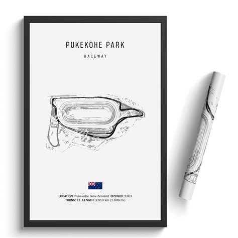 Pukekohe Park Raceway - Racetrack Print – Illustrated Tracks