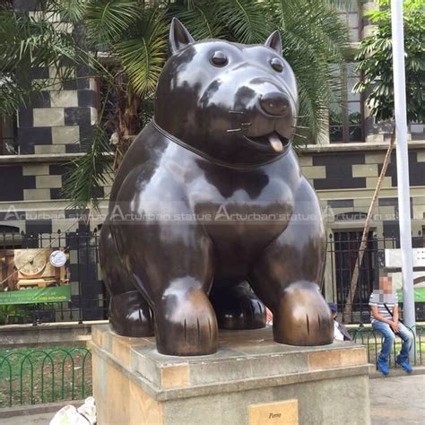 Fernando Botero Cat Sculpture Fat Animal Garden Statue