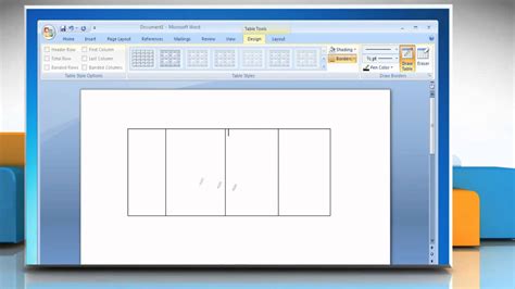 Microsoft® Word 2007: How to draw a table on Windows® 7 - YouTube