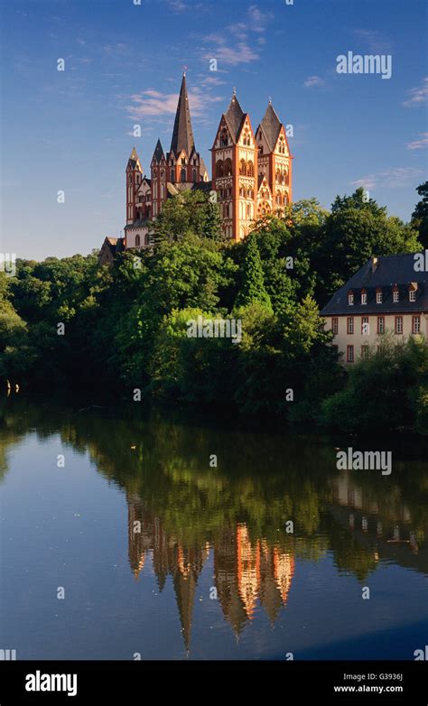 Limburg Cathedral reflected in the Lahn River, Hesse, Germany Stock Photo - Alamy