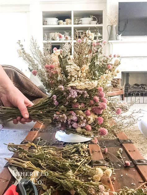 Making a Dried Flower Arrangement | Inherited and Co.