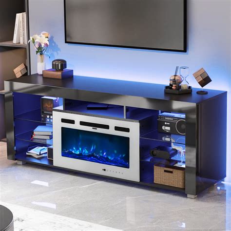 Fireplace TV Stand with LED up to 75" TV Entertainment Center TV Console Table | eBay