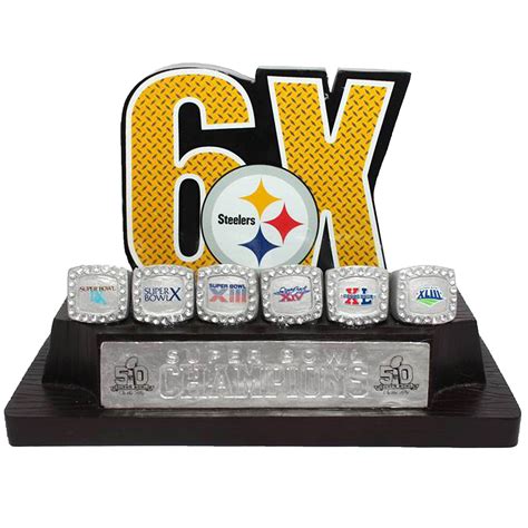 Pittsburgh Steelers 6-Time Super Bowl Champions Commemorative On The Fifty Desk Logo