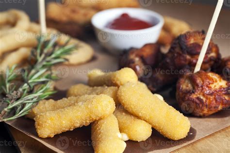 deep fried cheese sticks with other dishes 9716733 Stock Photo at Vecteezy