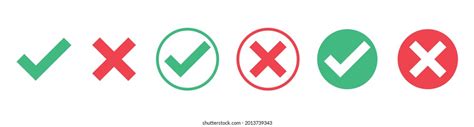 Check Mark X Set Icon Simple Stock Vector (Royalty Free) 2013739844 | Shutterstock