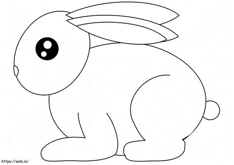 Simple Rabbit Printable coloring page