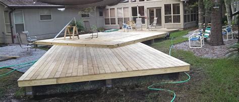 Ground Level Deck Built With Titan Deck Foot Anchors