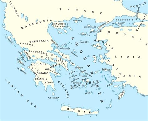 Ancient Greece-Regions and islands