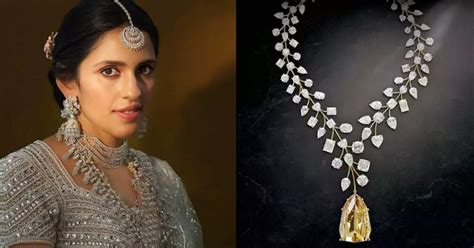 An expensive Diamond Necklace, a gift from Mukesh Ambani and Nita ...