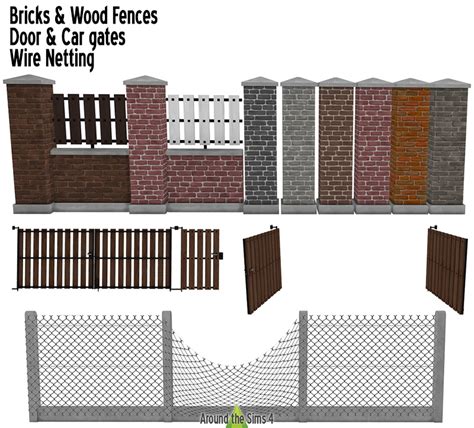 Around the Sims 4 | Custom Content Download | Custom fences & gates