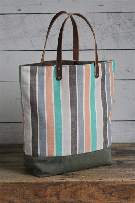 1950's era Striped Cotton Tote Bag – FORESTBOUND