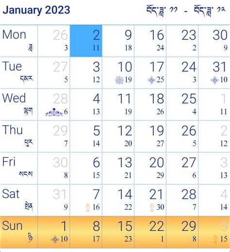 Tibetan Calendar 2023 PDF - Buddhist Calendar 2023, Festivals and Holidays List – Ganpati Sevak