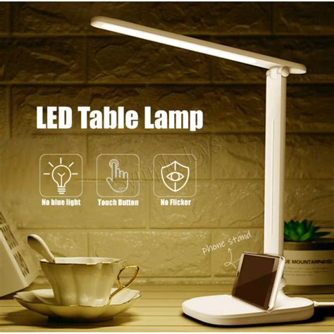 SG STOCK - LED Foldable Desk Table Lamp Light Rechargeable Portable 3 Modes and Dimmable Bedside ...