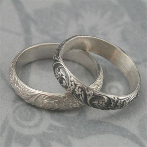 Silver Wedding Bands, Wedding Rings For Women, Wide Silver Band, Silver ...