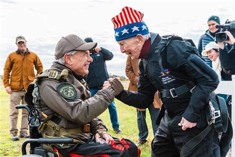 Gov. Greg Abbott jumps out of plane with 106-year-old WWII vet | The Texas Tribune