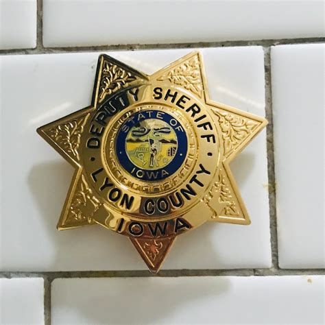 Obsolete Badge Deputy Sheriff Lyon County Iowa Gold With Blue - Etsy