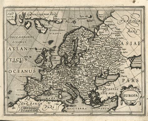 Old Map of Renaissance Europe, 17th Century Map, Fine Art Reproduction MP030 in 2021 ...