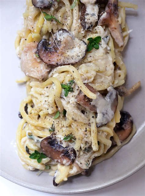 MUSHROOM AND BURRATA BUCATINI — COFFEE AND CHAMPAGNE | Recipe | Pasta ...