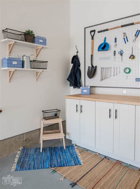 DIY Garage Storage | Build a Work Bench & Framed Pegboard Wall | The ...