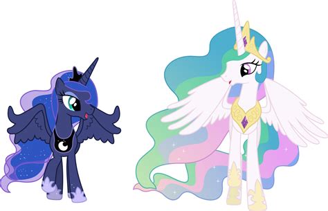 Happy Princess Celestia and Princess Luna by 90Sigma on DeviantArt