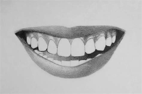 How to Draw Teeth and Lips - 7 Easy Steps | RapidFireArt