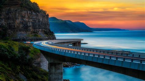 Download Sea Cliff Bridge Australia Ocean Man Made Bridge HD Wallpaper