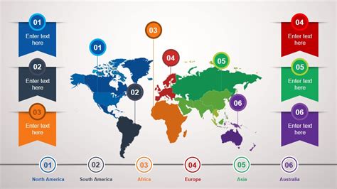 Editable World Map Powerpoint Template