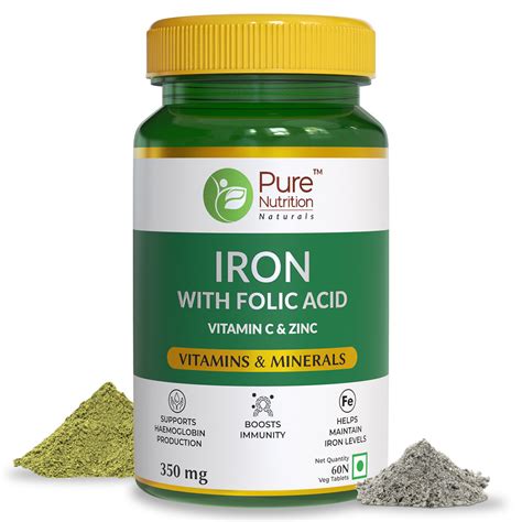 Iron with Folic Acid | Supports Haemoglobin Production & Maintain Iron – Pure Nutrition