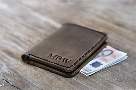 Minimalist Euro Wallet | Personalized Mens Leather Card Wallet