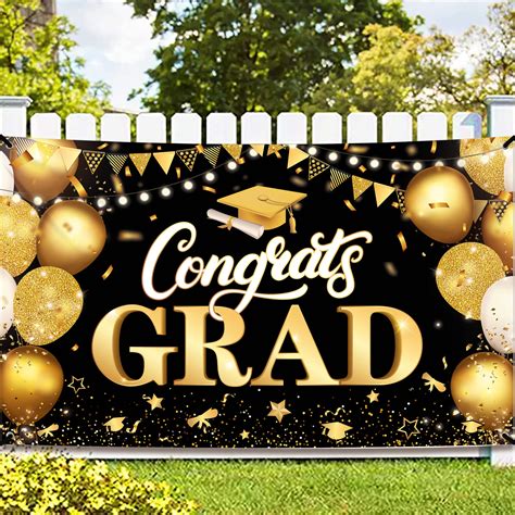 Buy KatchOnXtraLarge Congrats Grad Banner - 72x44 Inch, Graduation Banner | Graduation Backdrop ...