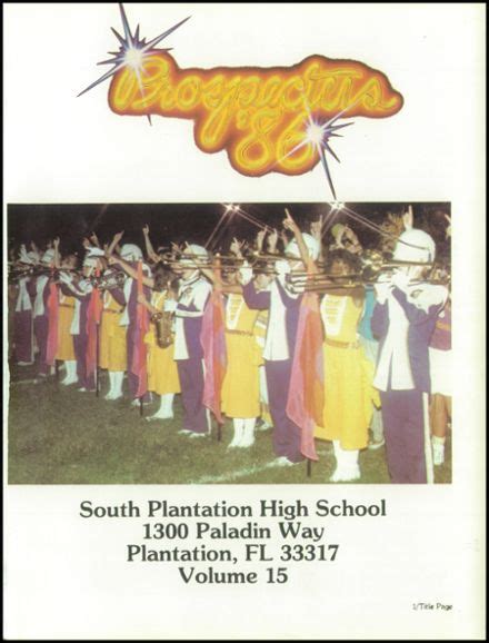 Explore 1986 South Plantation High School Yearbook, Plantation FL ...