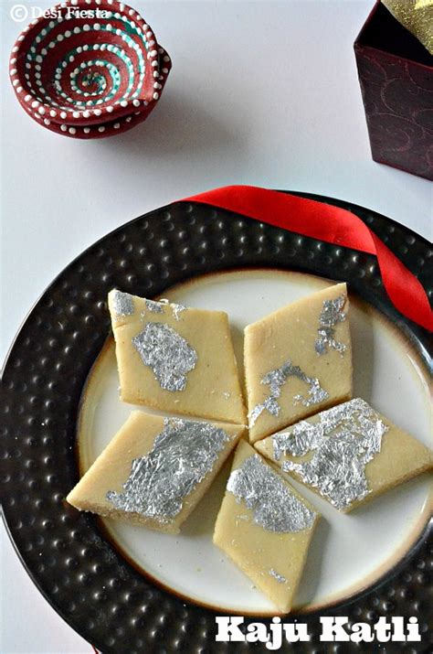 Kaju Katli Recipe |Kaju Burfi - Indian Festival Sweets - Desi Fiesta