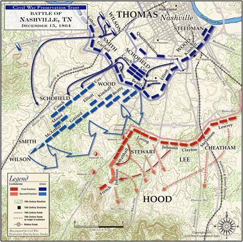 Civil War Battle Maps | Battle of Nashville - December 15, 1864 | Civil ...