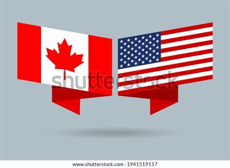 Us Canada Flag: Over 1,251 Royalty-Free Licensable Stock Vectors ...