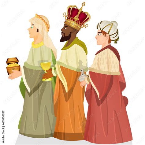 the wise men bring gold, frankincense and myrrh Stock Illustration ...