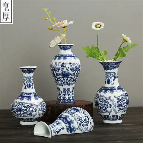 Antique Jingdezhen Ceramic Vase Chinese Pierced Vases Wedding Gifts Home Handicraft Furnishing ...