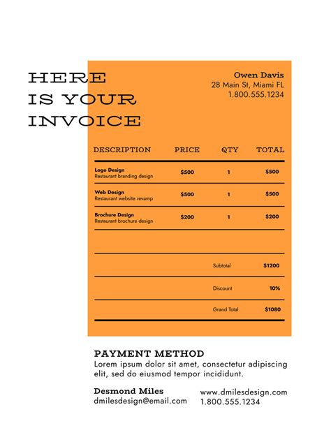 Invoice 05自定义invoice模板 | Shutterstock